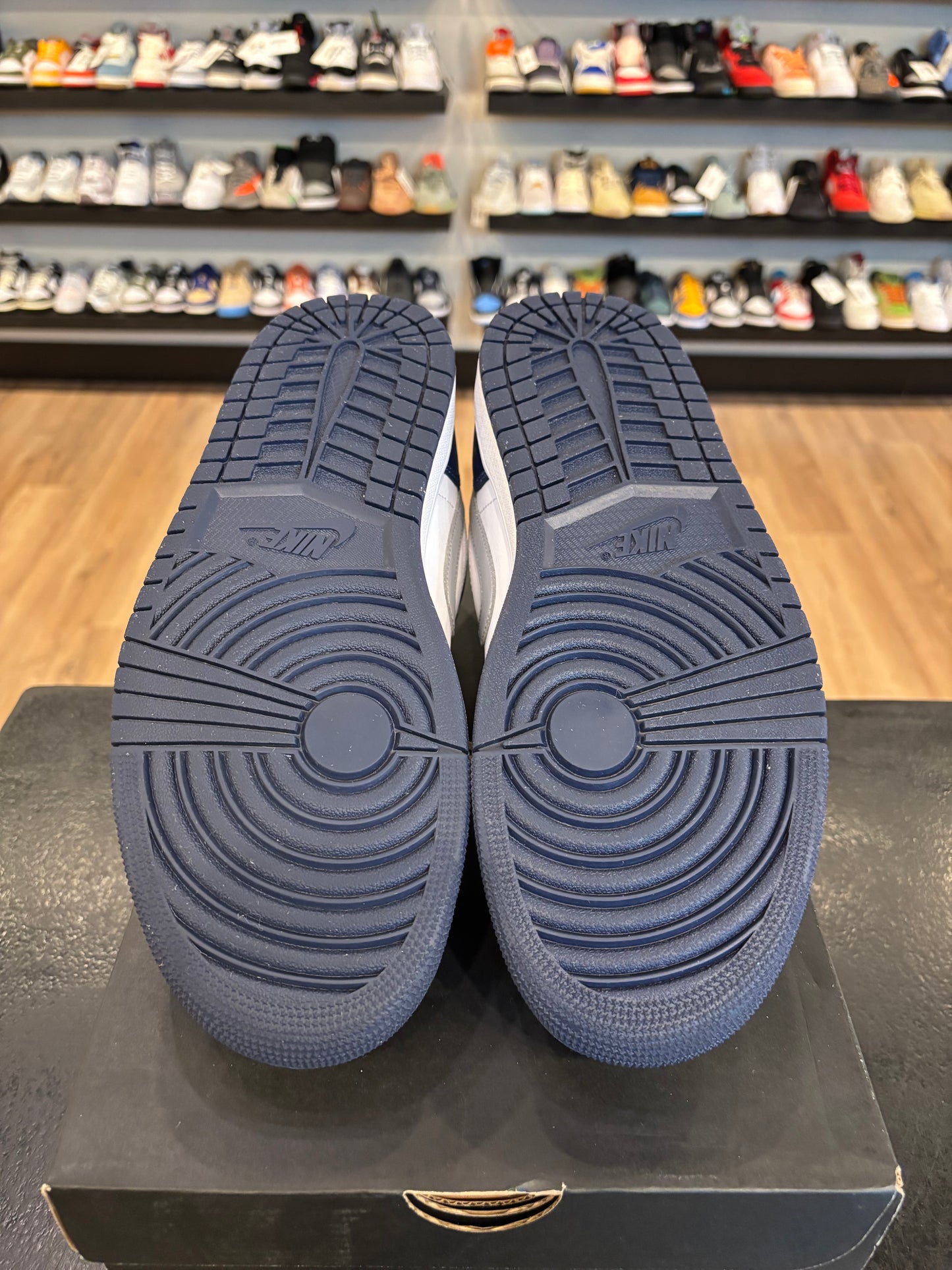 Jordan 1 Low Wolf Grey Navy Size 10 Pre-Owned