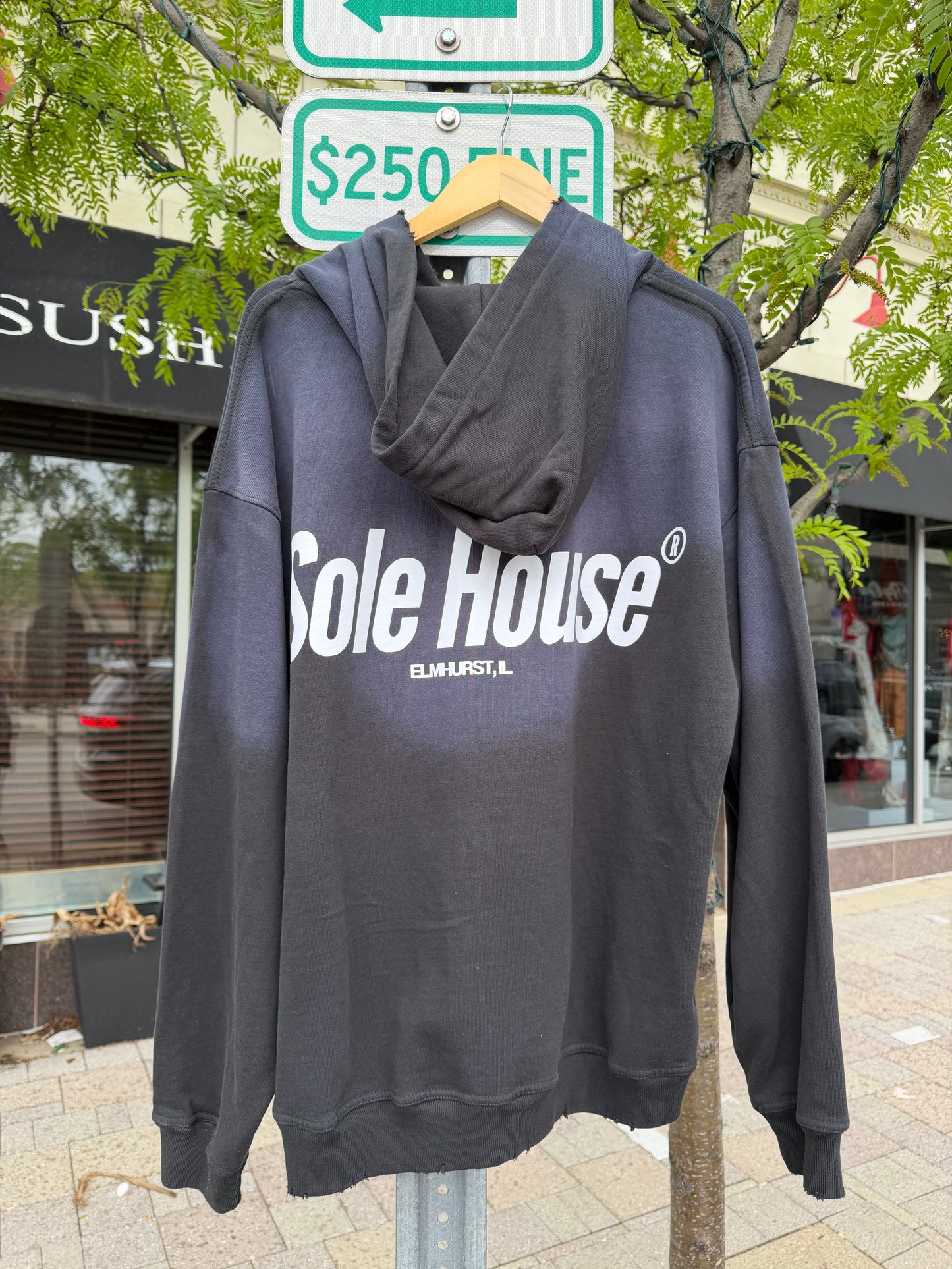 Sole House Premium Faded Zip Up Black Size XL