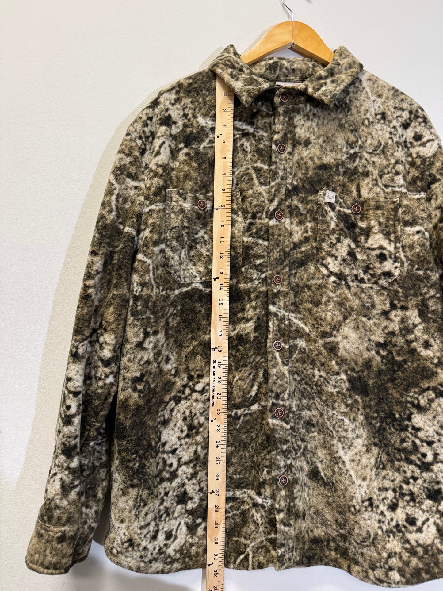 Camo Sherpa Button Down Size XL Vintage