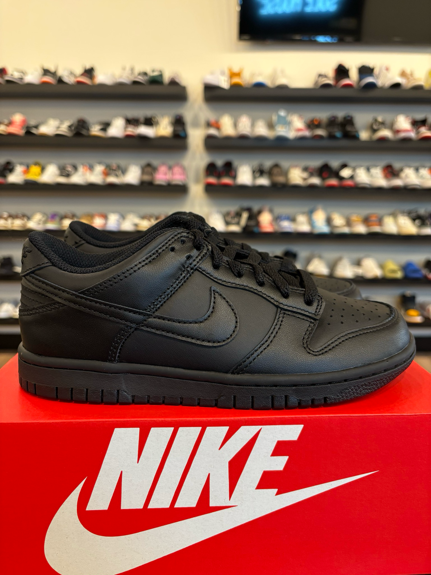 Nike Dunk Low Triple Black Size 4Y (5.5W) Brand New