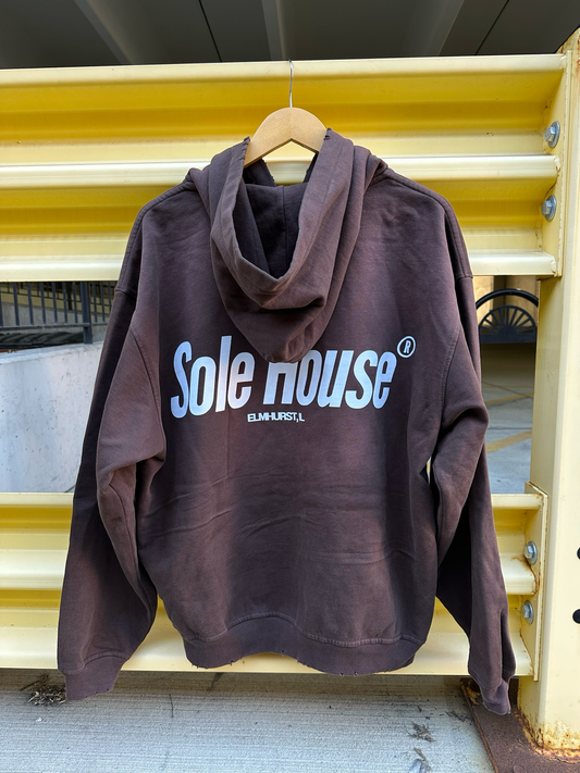Sole House Premium Faded Zip Up Mocha Size Large
