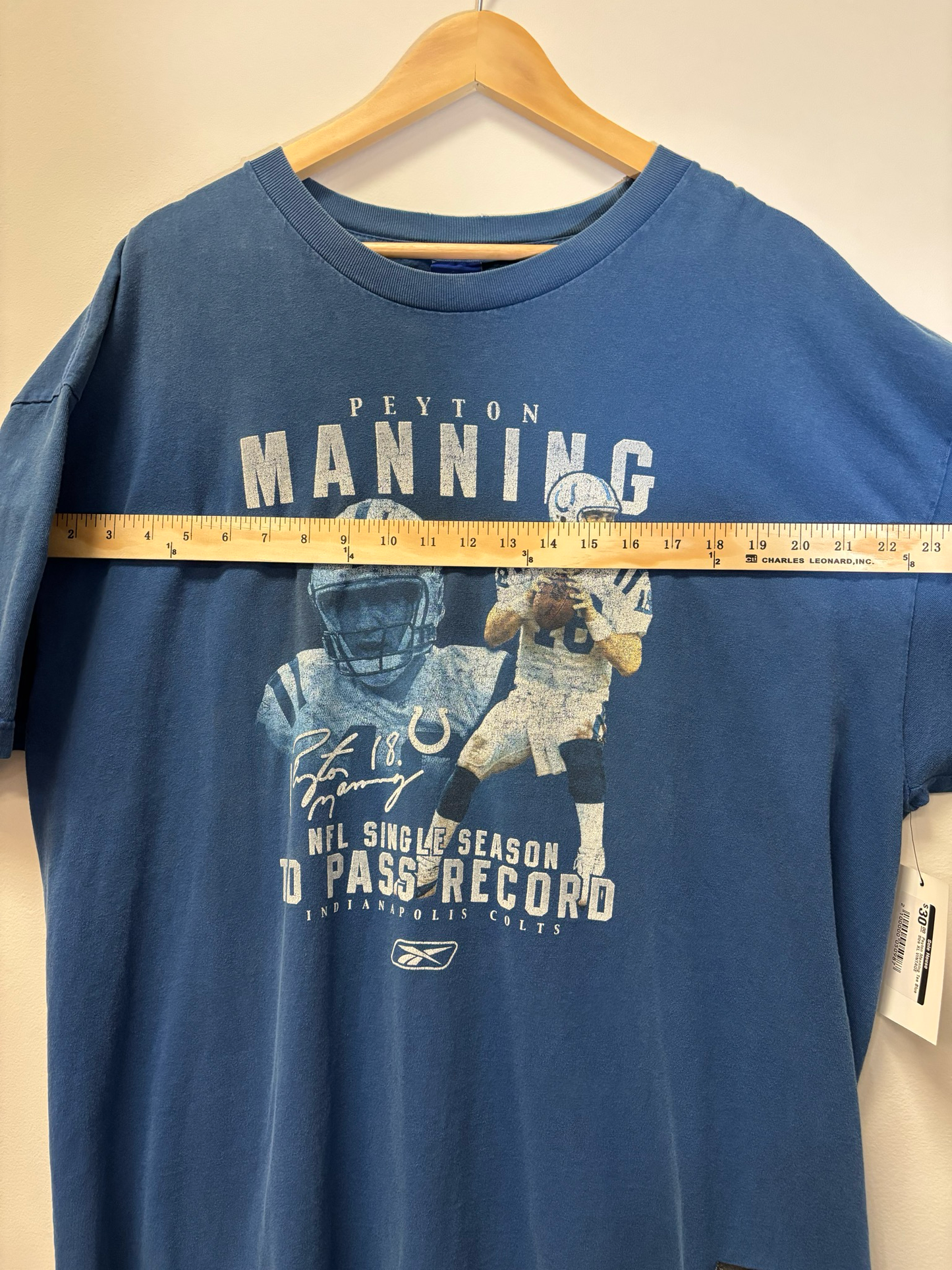 Peyton Manning Tee Blue Size XL Vintage