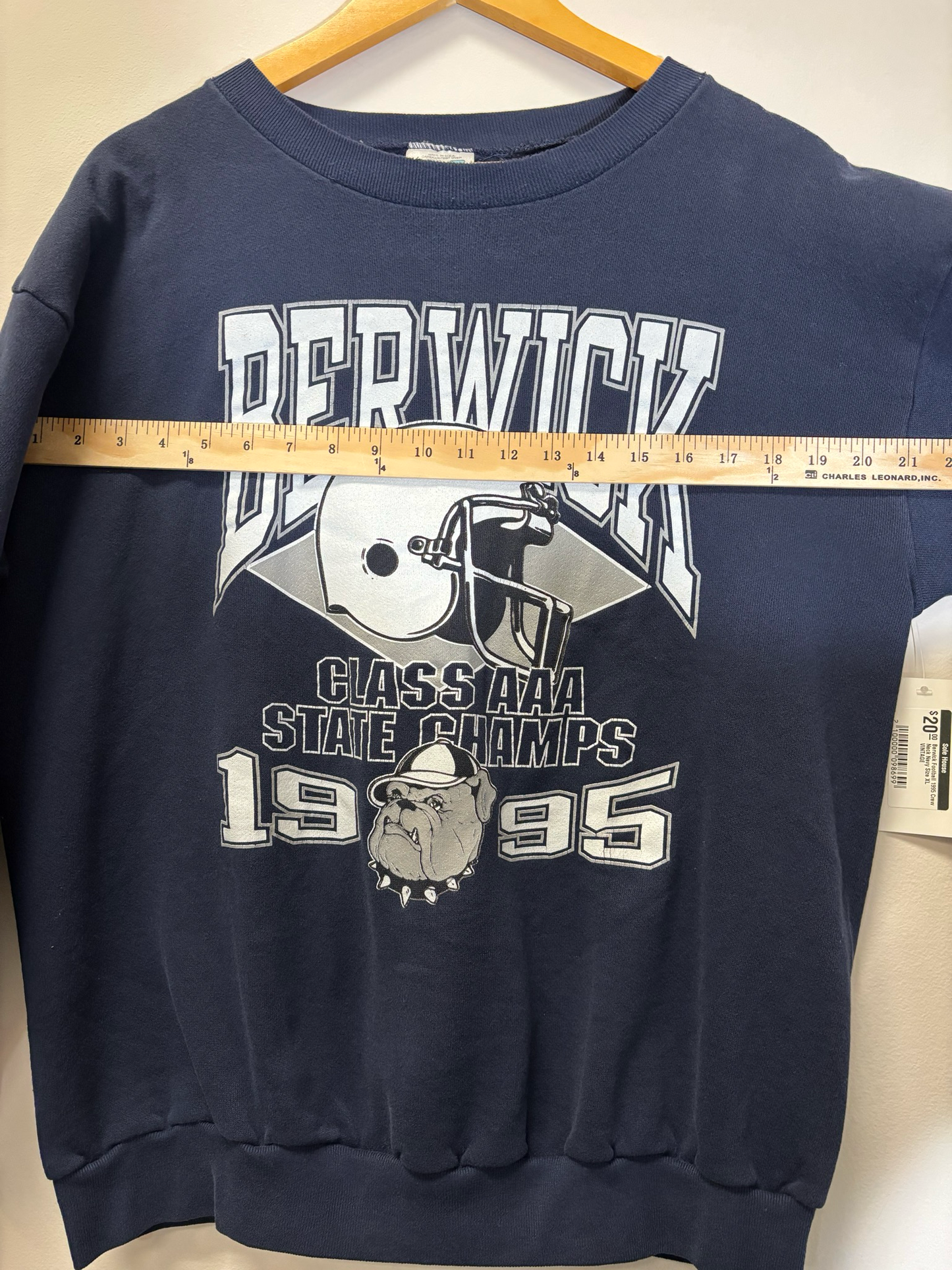 Berwick Football 1995 Crew Neck Navy Size XL Vintage