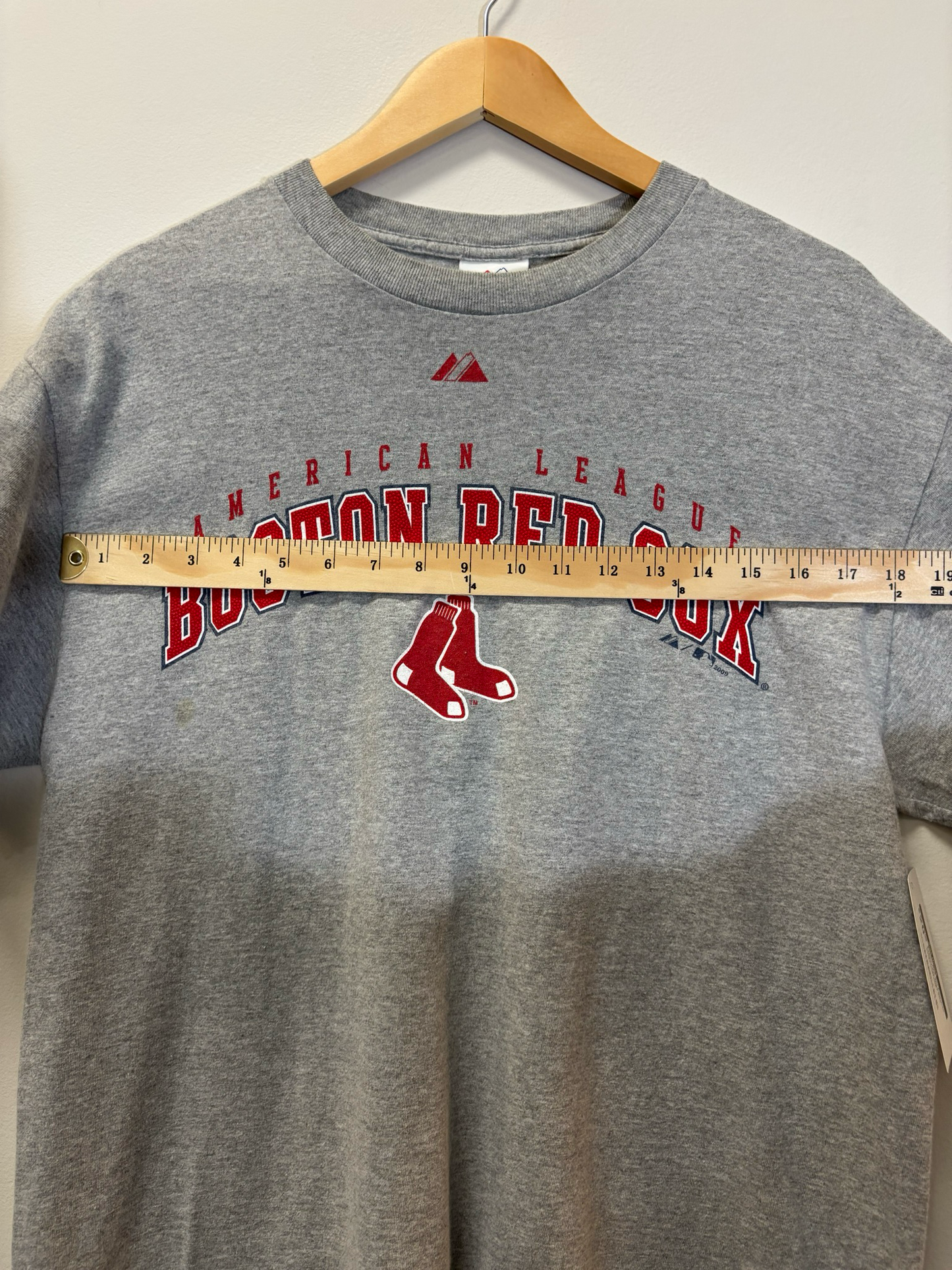 Boston Red Sox American League Tee Grey Size Large Vintage