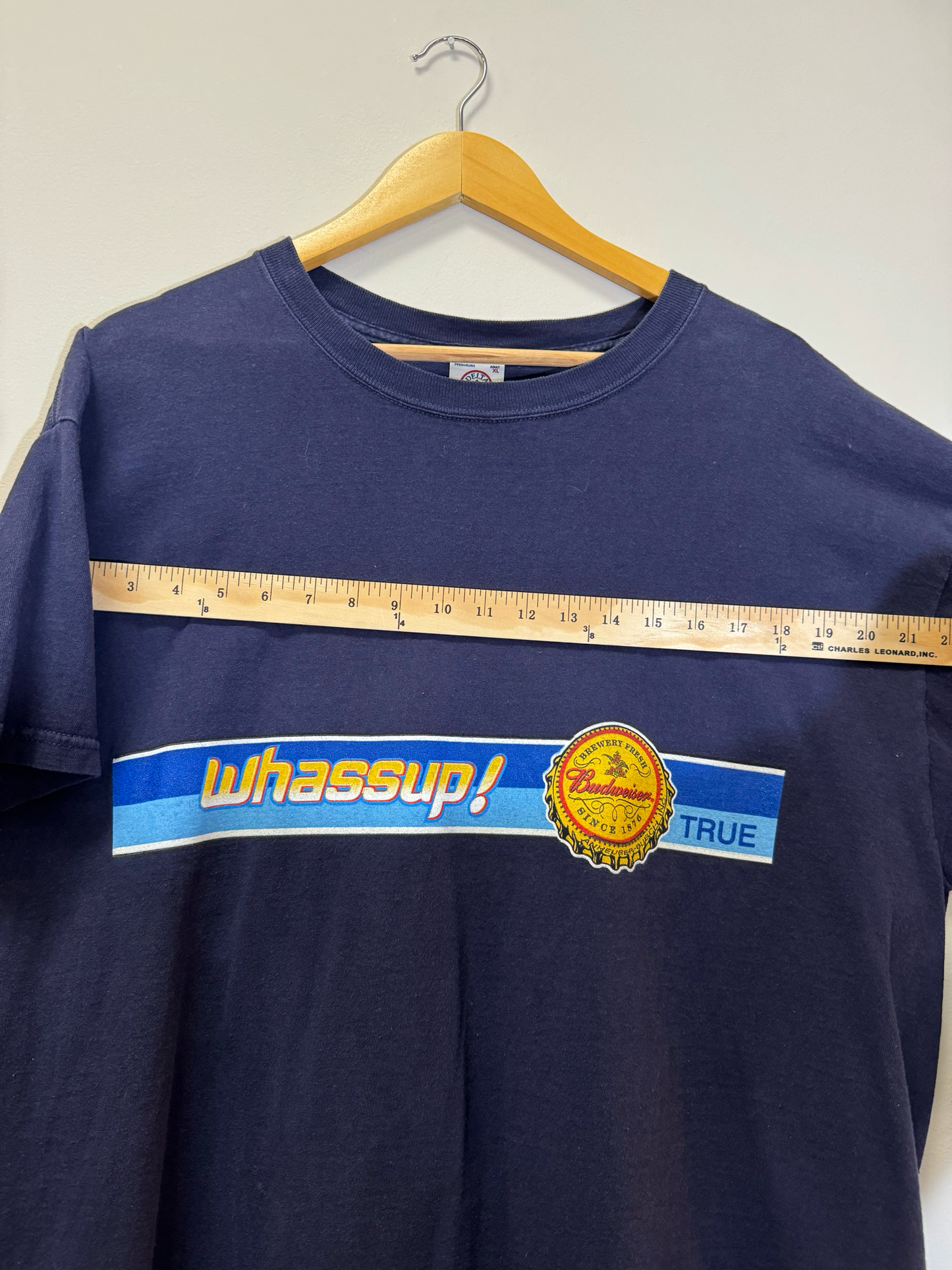 Whassup Budweiser Tee Navy Size XL Vintage