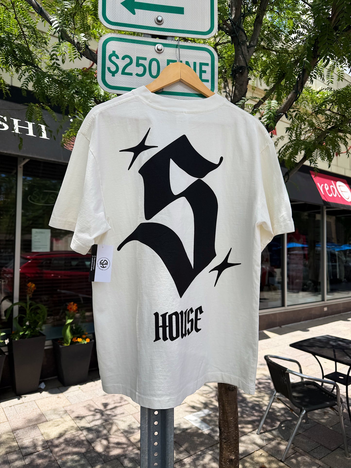 Sole House S Logo Star Tee White Size Medium