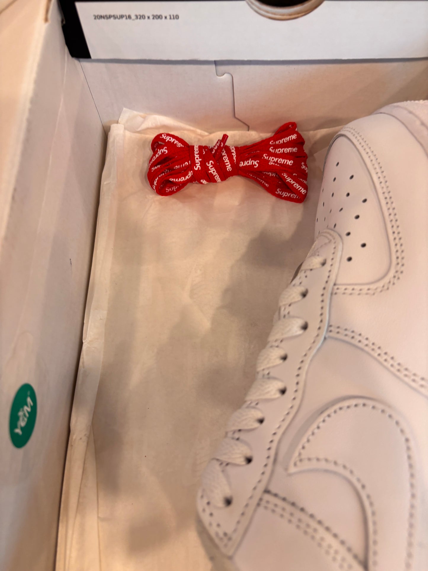 Nike Air Force 1 Low Supreme White Size 8 Pre-Owned