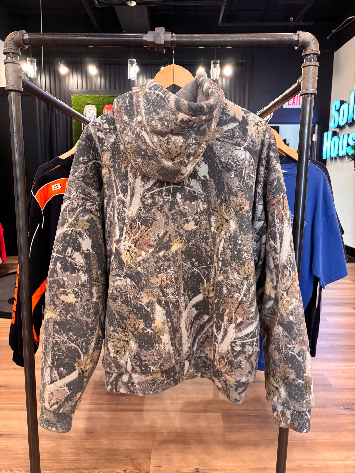 Camo Hooded Jacket Size Large Pre-Owned