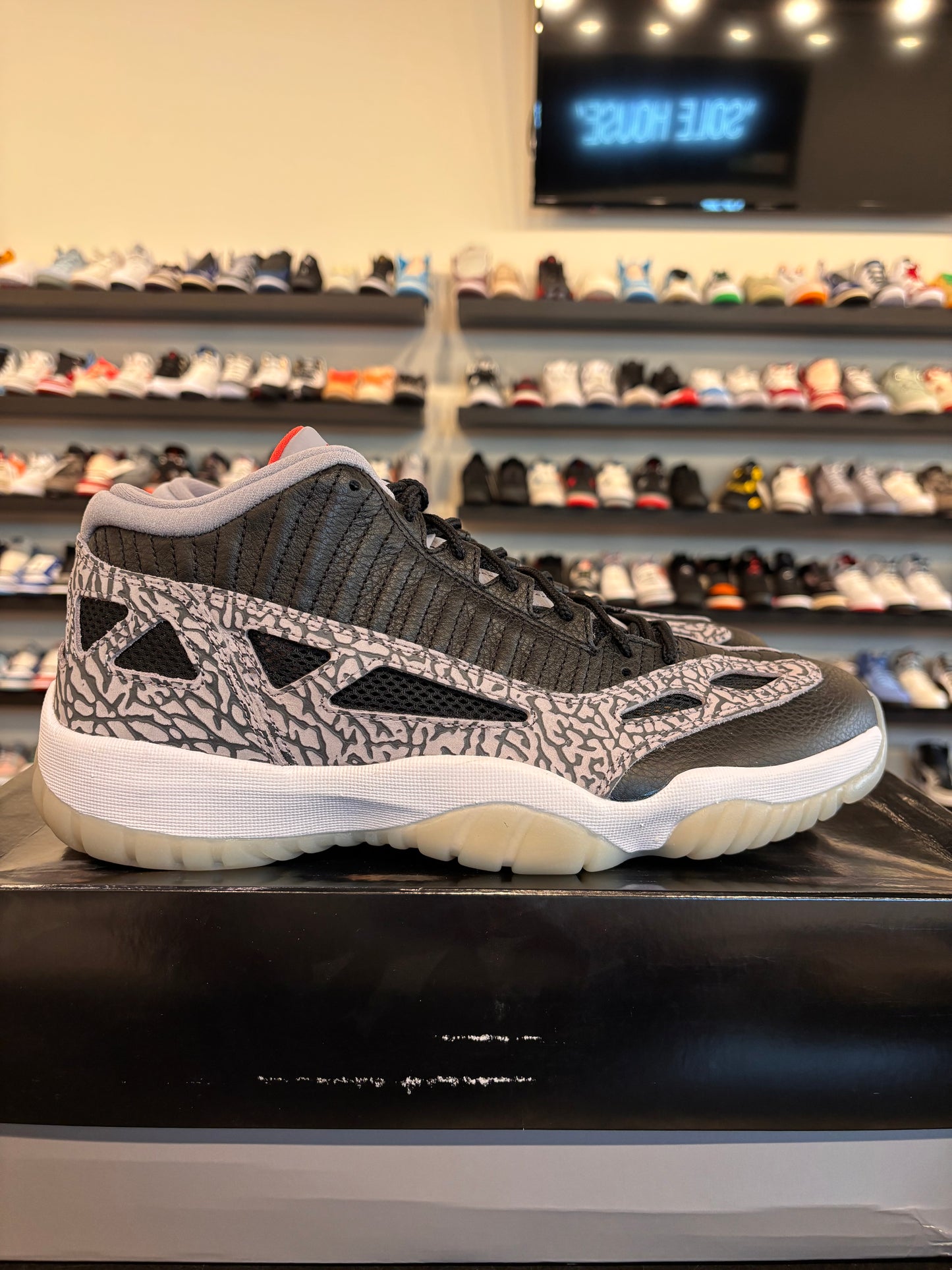 Jordan 11 Low IE Black Cement Size 12 Brand New