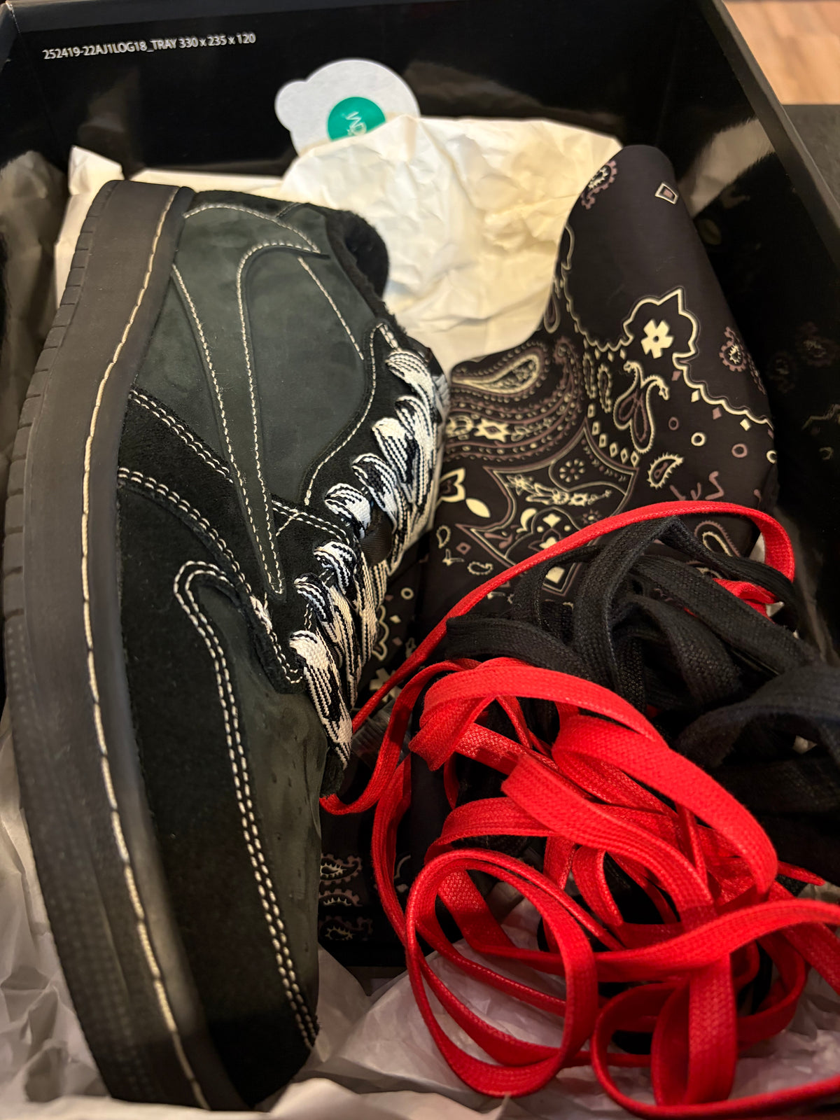 Jordan 1 Low Travis Scott Phantom Black Size 11 Pre-Owned