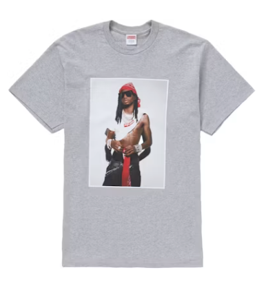 Supreme Playboi Carti Tee Grey Size XL Brand New