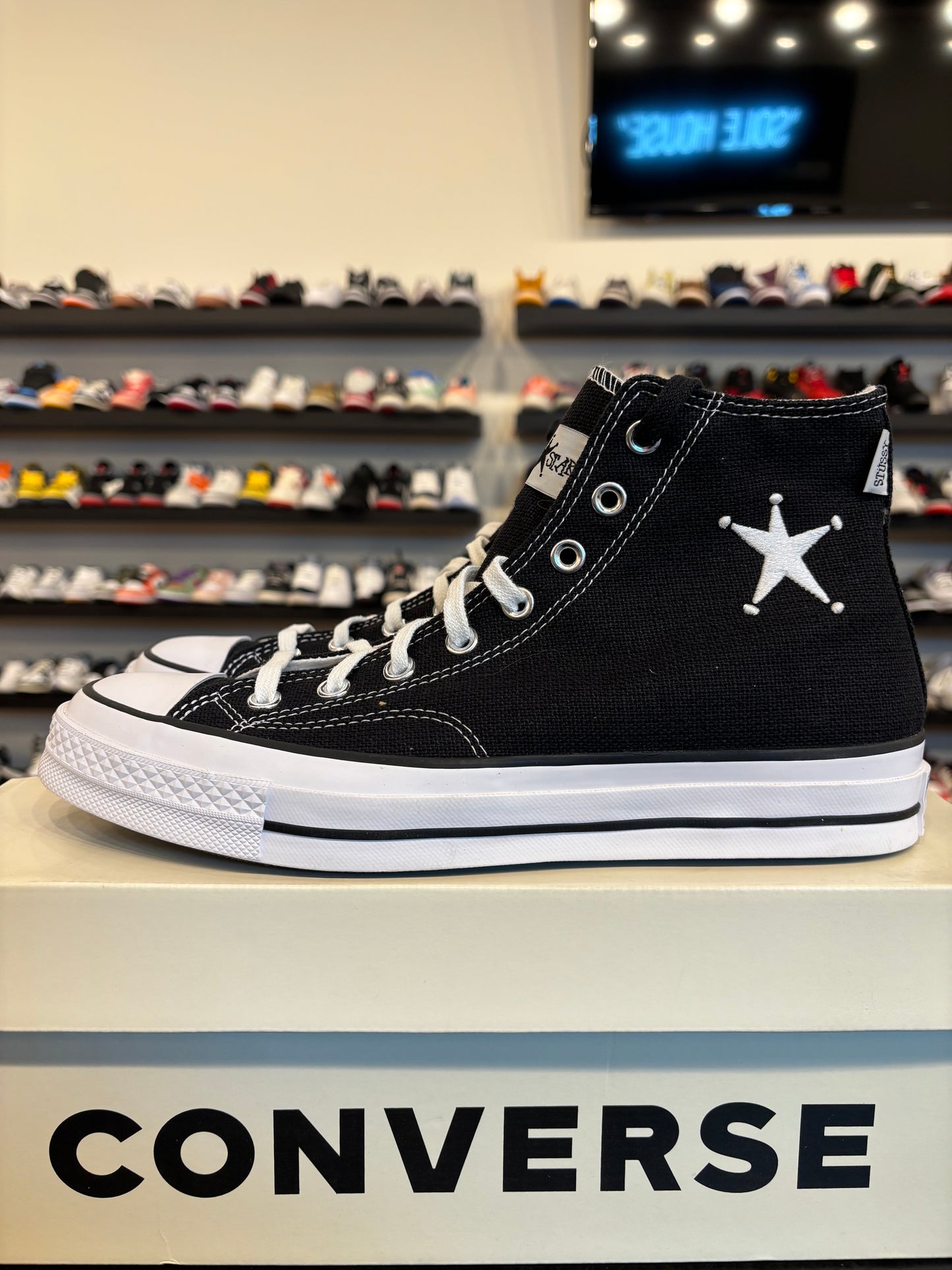 Converse Stussy Black Chuck Taylor All Star Size 9 Brand New