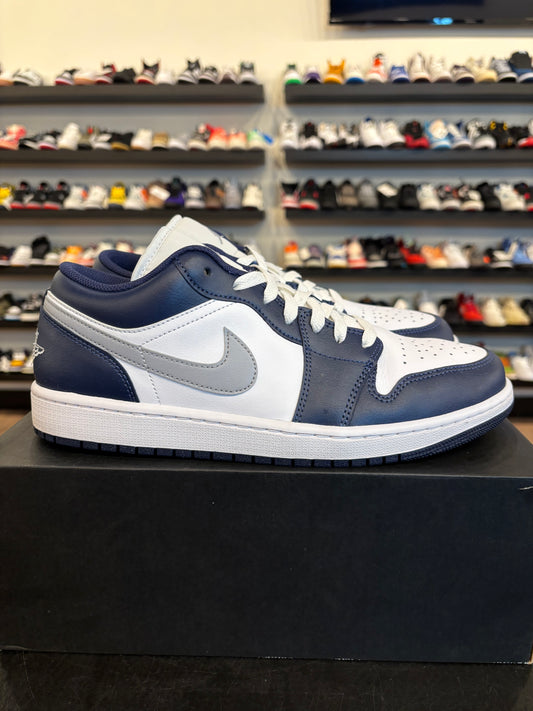 Jordan 1 Low Wolf Grey Navy Size 10 Pre-Owned