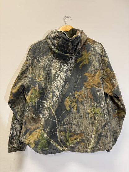 Mossy Oak Camo Zip Up Pink Size Medium Vintage