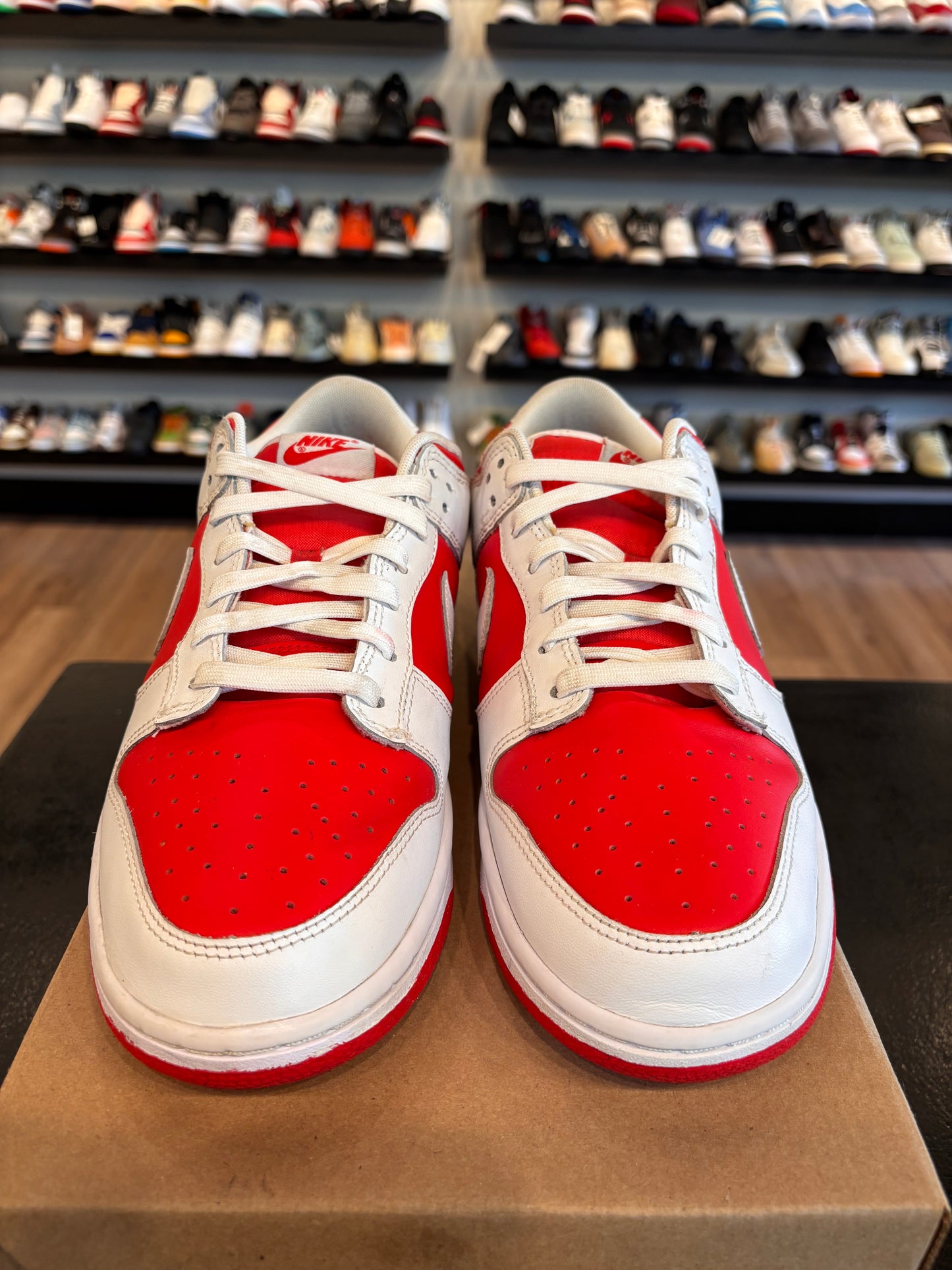 Nike Dunk Low Championship Red Size 12 Pre-Owned (No Box)