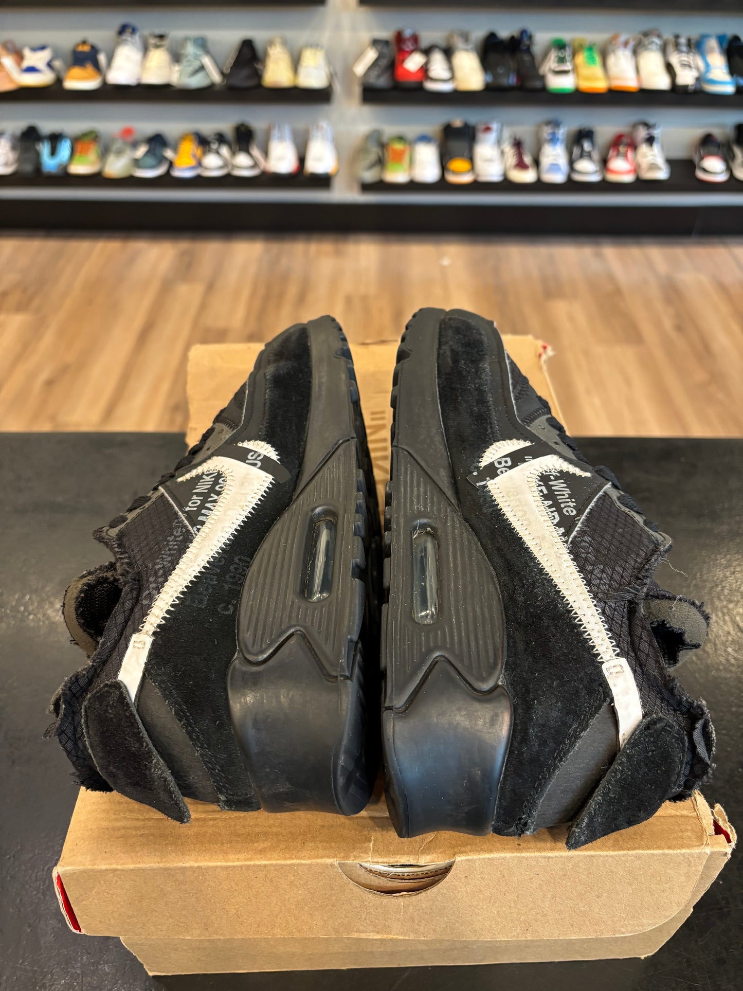 Nike Off-White Air Max 90 Black Size 7 Pre-Owned