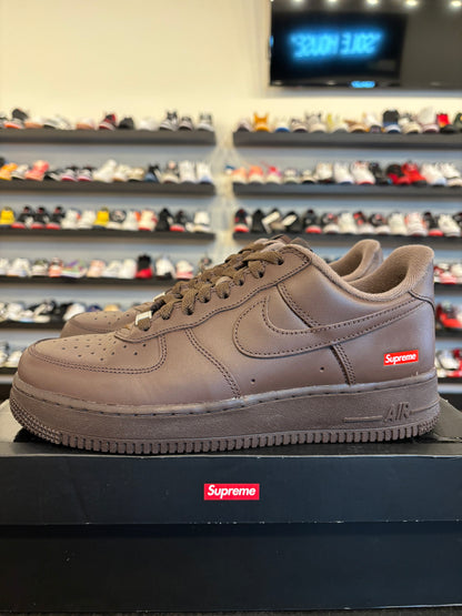 Nike Air Force 1 Low Supreme Brown Size 8.5 Pre-Owned