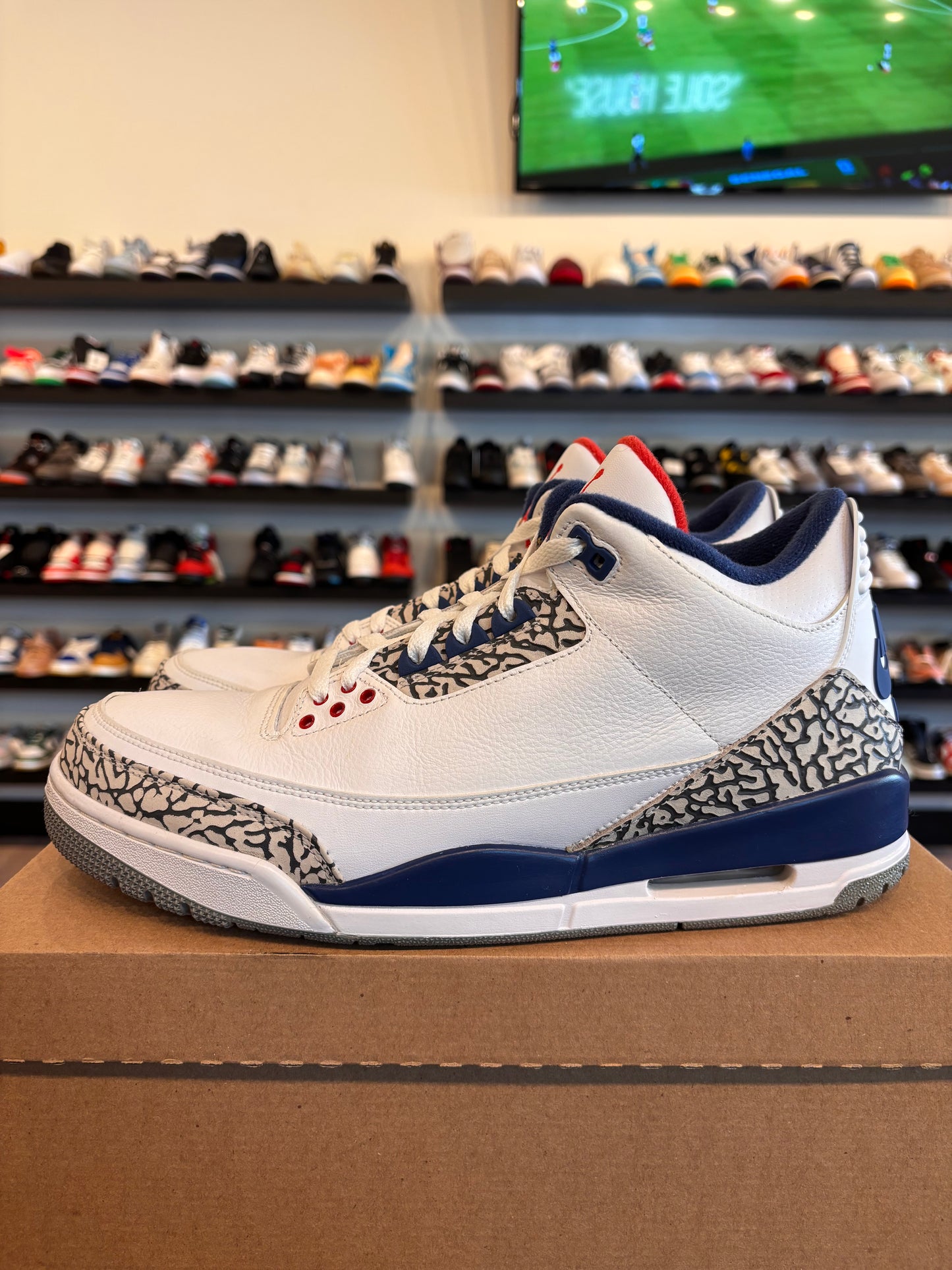 Jordan 3 True Blue 2016 Size 12 Pre-Owned (No Box)