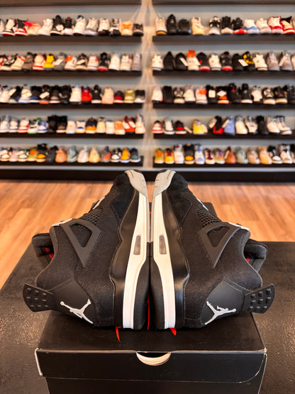 Jordan 4 Black Canvas Size 9.5 Pre-Owned