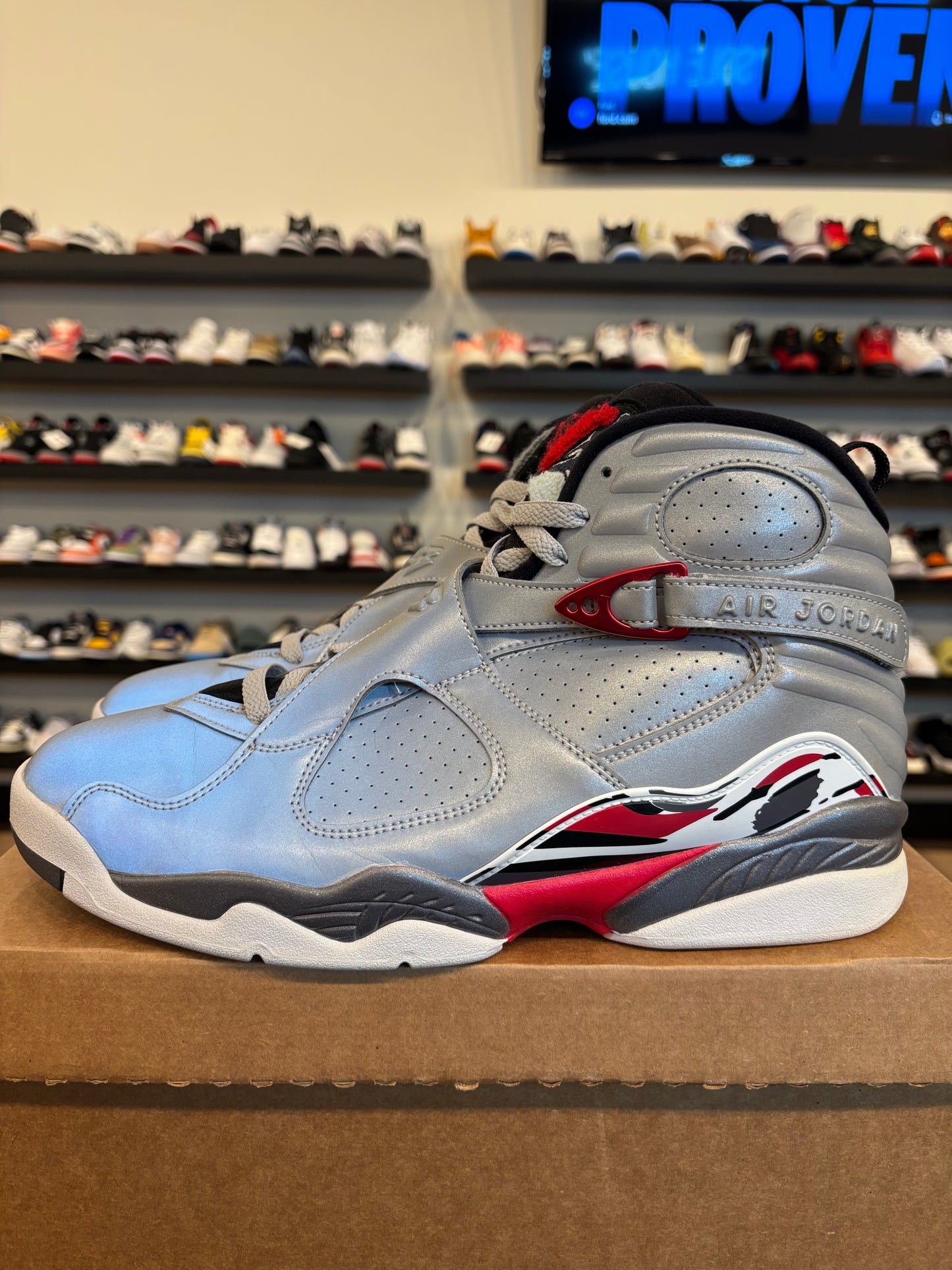 Jordan 8 Reflection Of Champions Size 11.5 Pre-Owned (No Box)