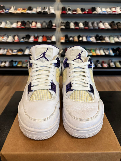 Jordan 4 Purple Metallic Size 9 Pre-Owned (No Box)
