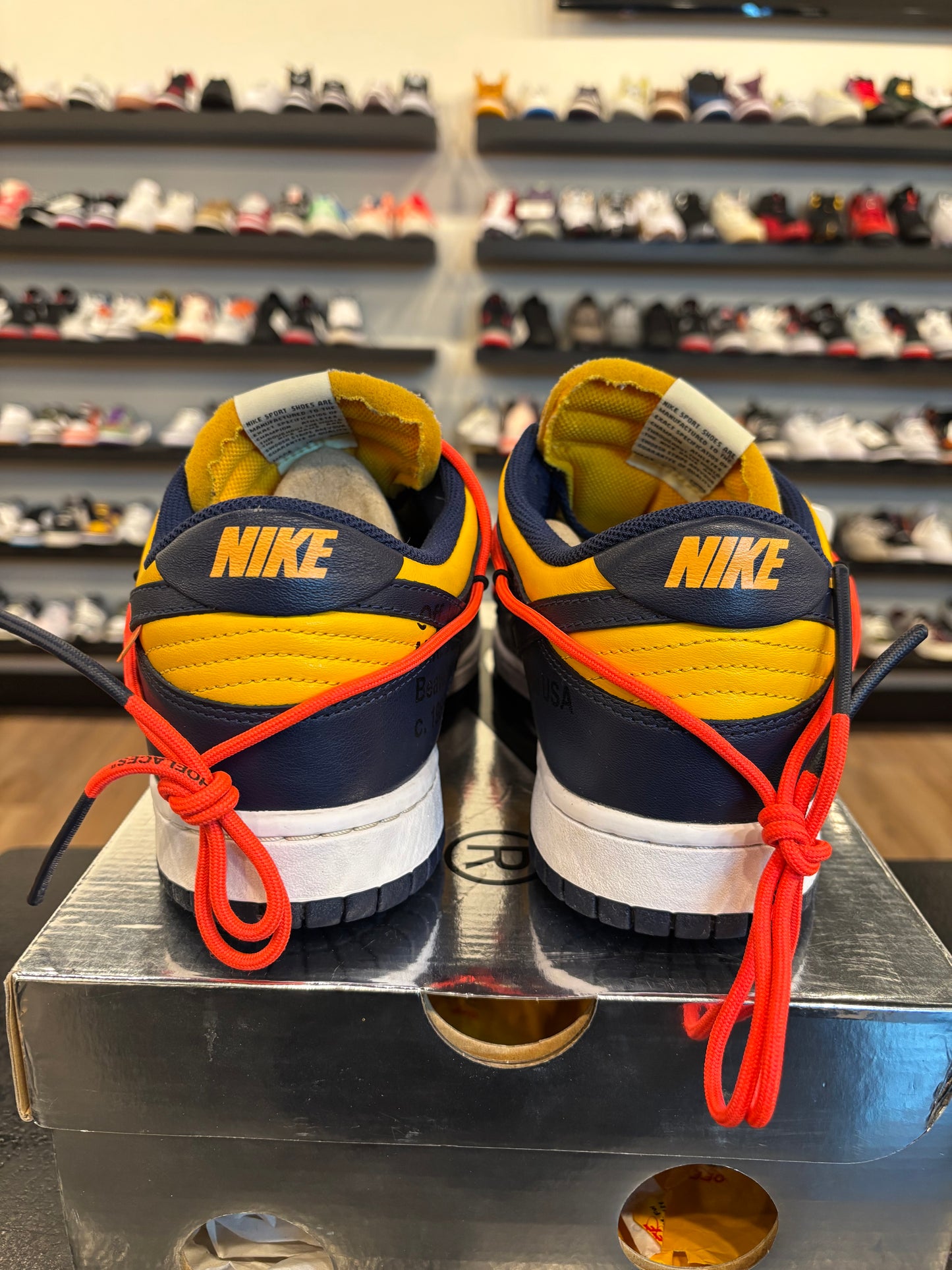 Nike Off-White Dunk Low University Gold Size 10 Pre-Owned