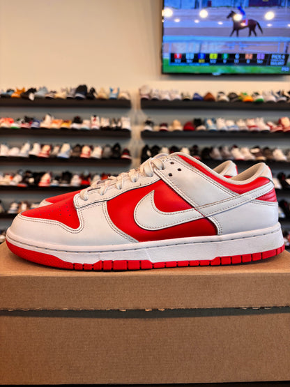 Nike Dunk Low Championship Red Size 12 Pre-Owned (No Box)