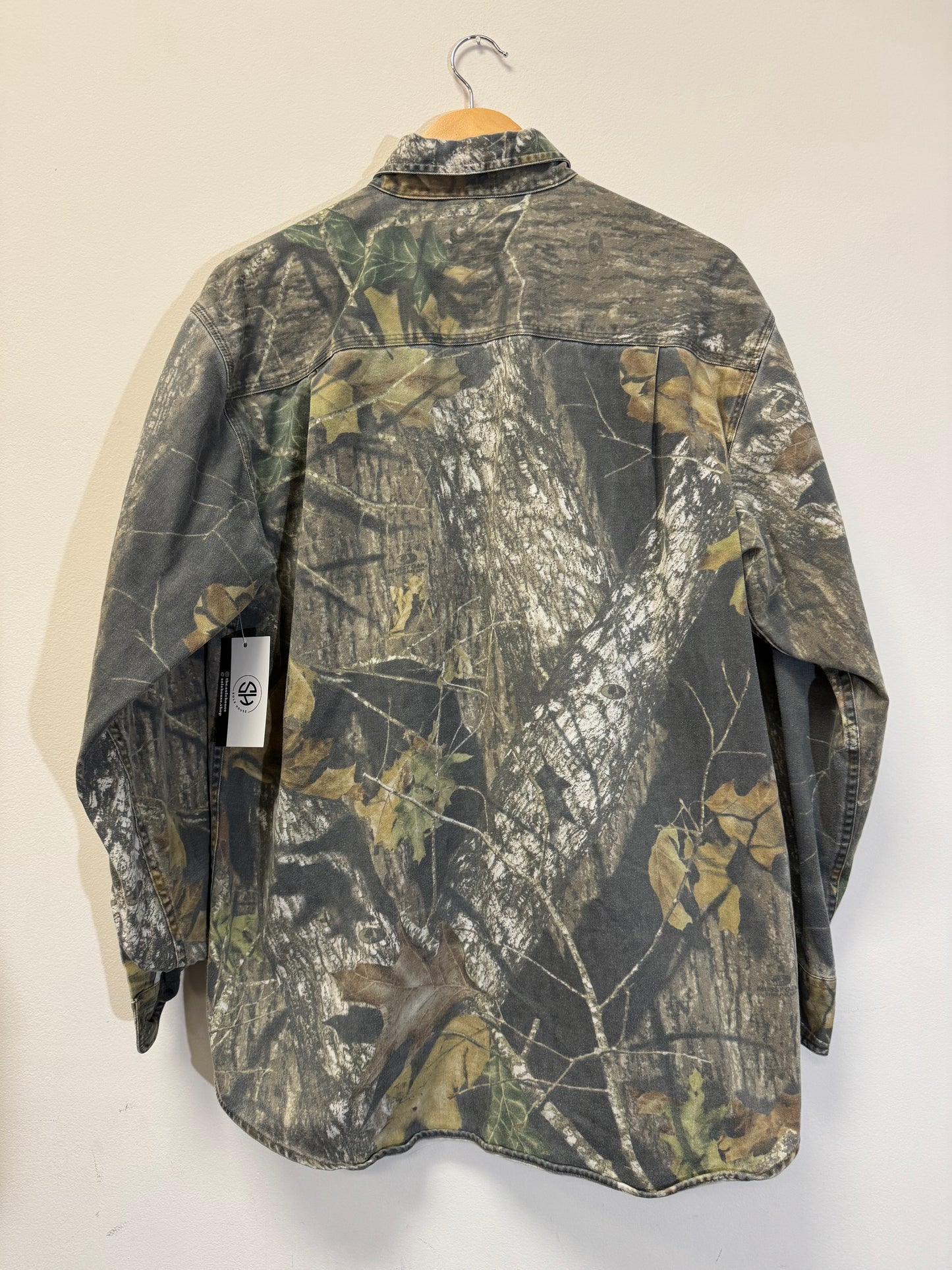Mossy Oak Camo Button Down Size Large Vintage