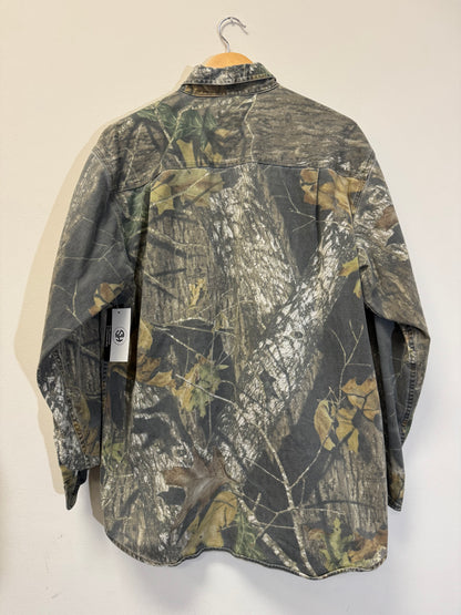 Mossy Oak Camo Button Down Size Large Vintage