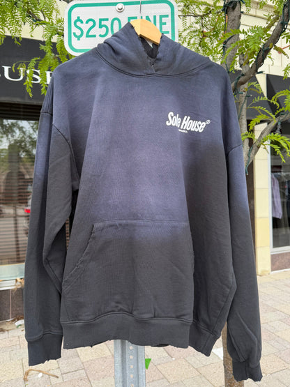 Sole House Premium Faded Black Hoodie Size Small Brand New