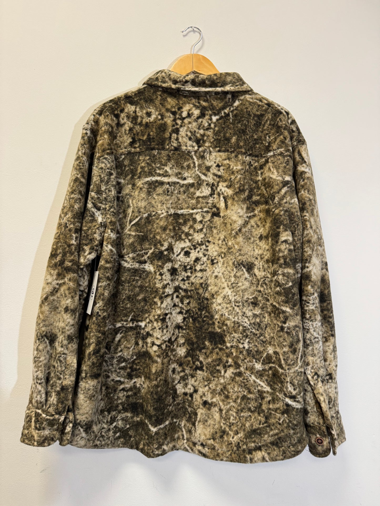 Camo Sherpa Button Down Size XL Vintage