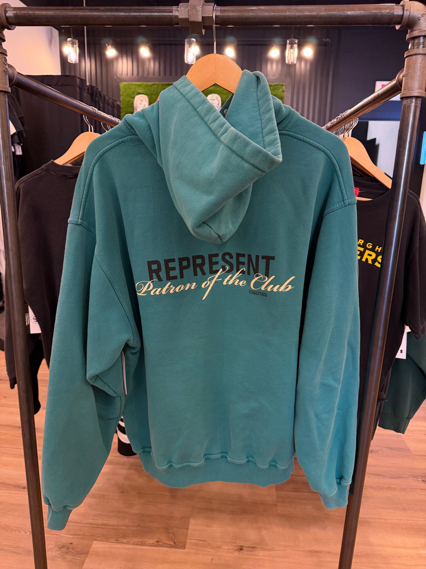 Represent Hoodie Patrons Of The Club Green Size Large Pre-Owned