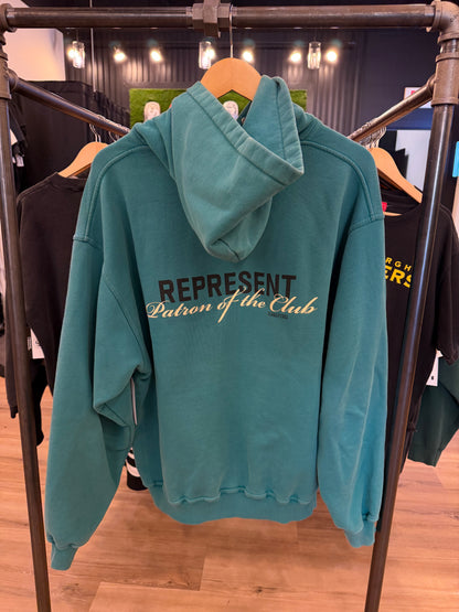 Represent Hoodie Patrons Of The Club Green Size Large Pre-Owned