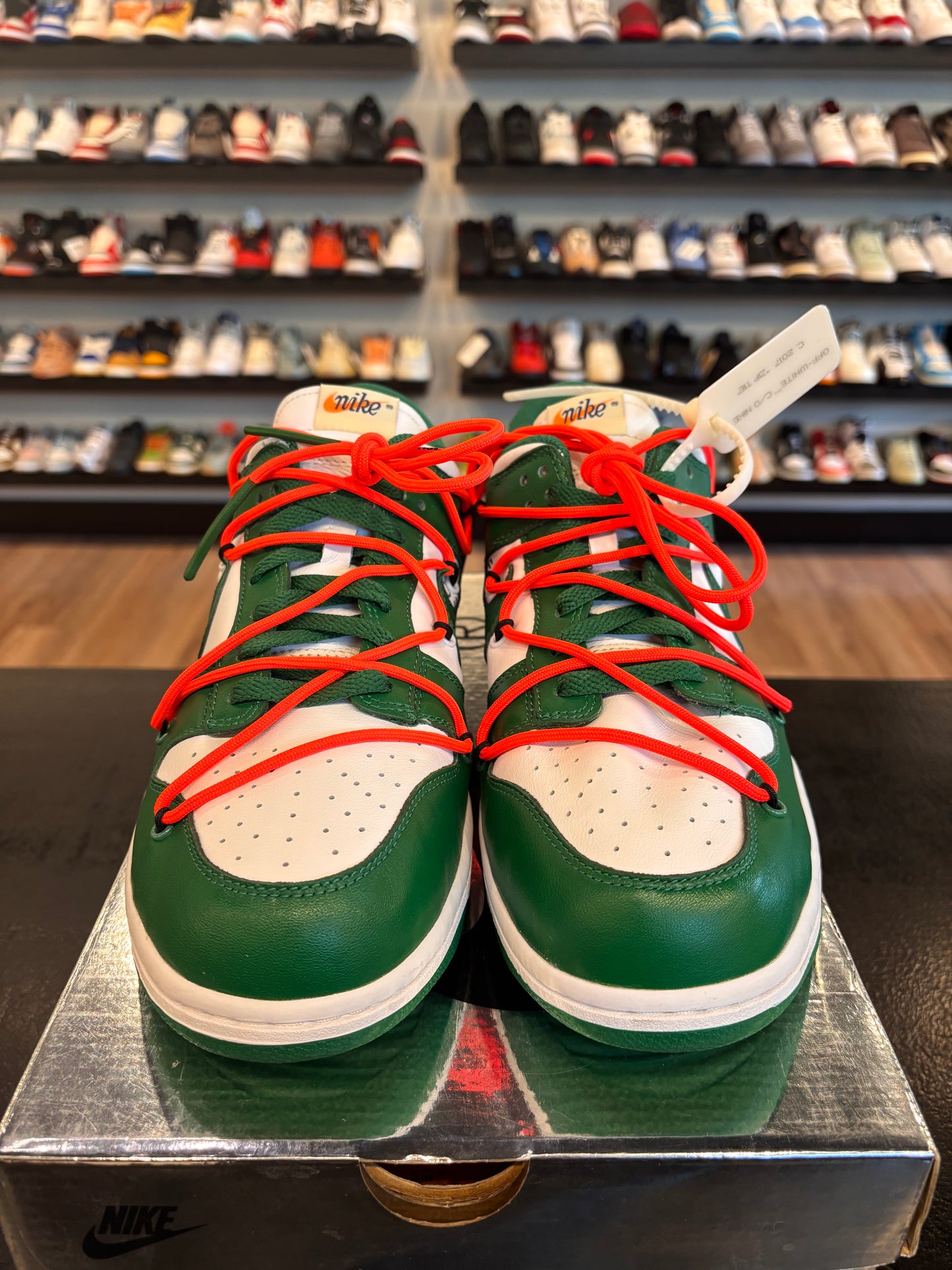 Nike Off-White Dunk Low Pine Green Size 11.5 Pre-Owned