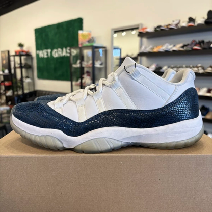 Jordan 11 Low Blue Snake Skin Size 10 Pre-Owned (No Box)