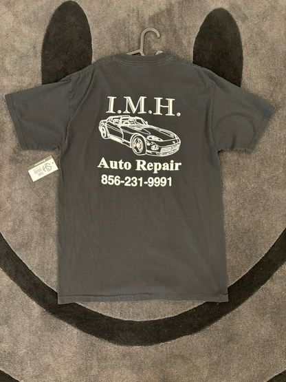 I.M.H Racing Tee Black Size Large Vintage