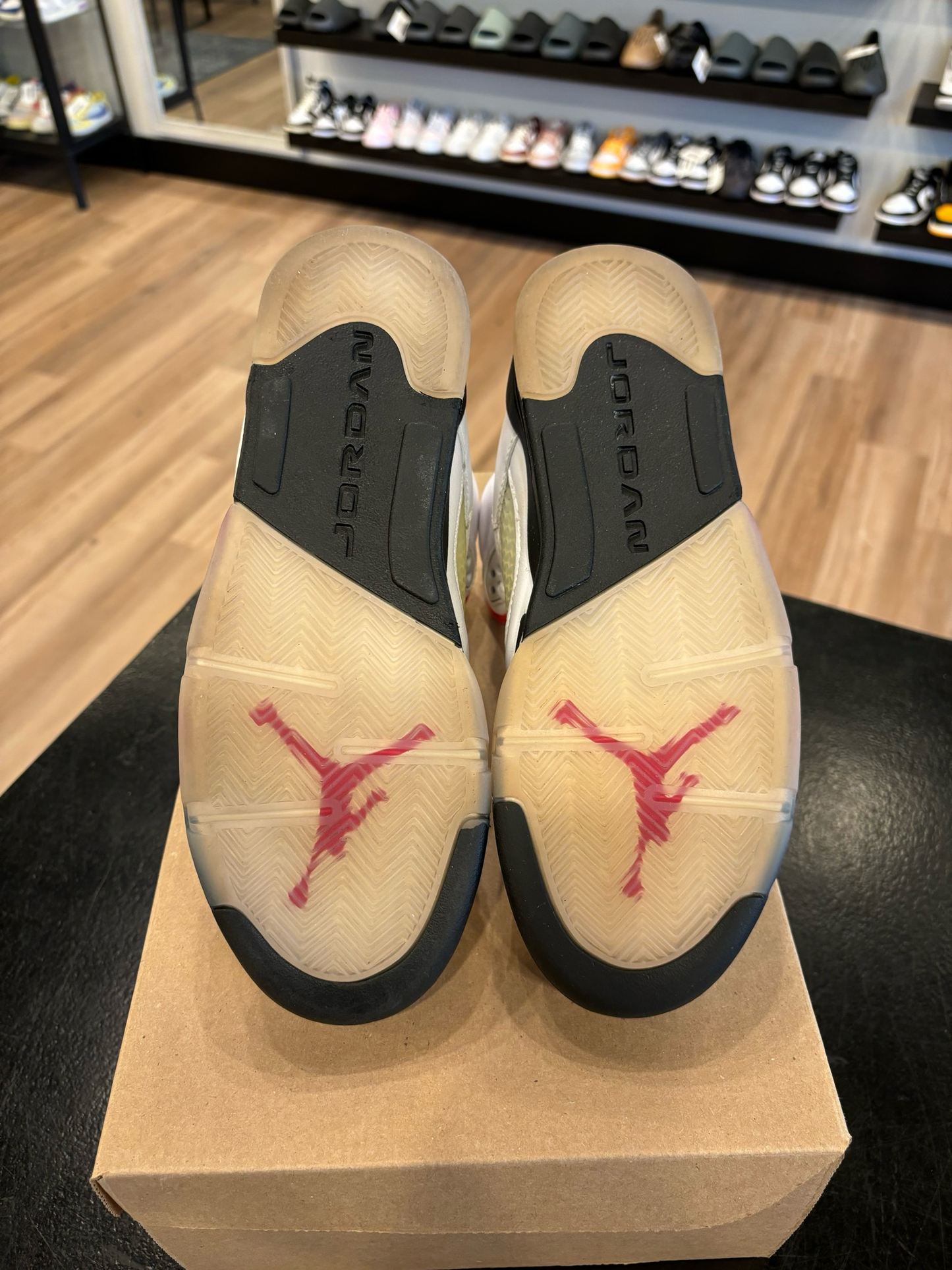 Jordan 5 Fire Red Size 7Y Pre-Owned (No Box)