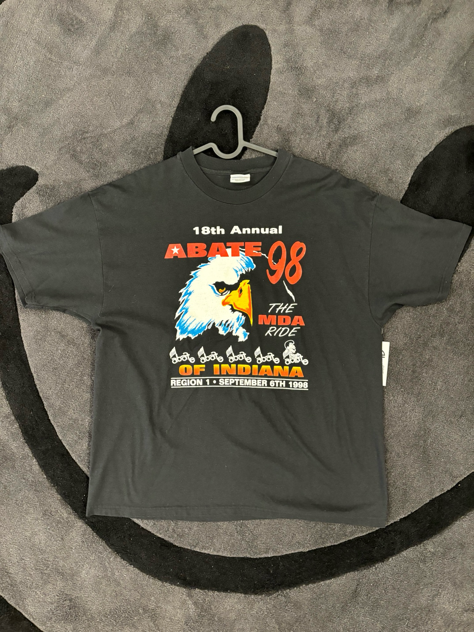 18th Annual Eagle Tee Black Size XL Vintage