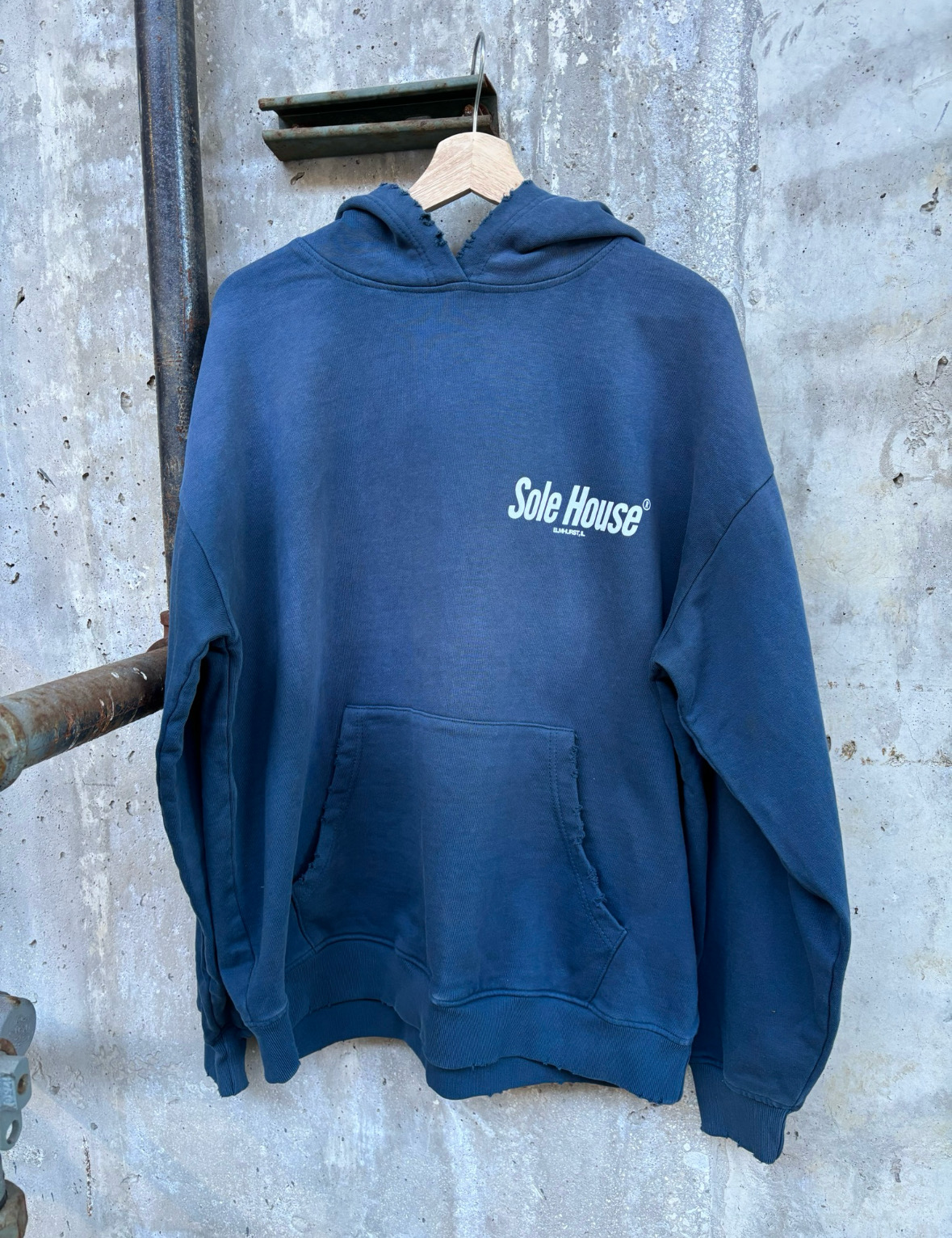 Sole House Premium Faded Blue Hoodie Size Medium Brand New (B)