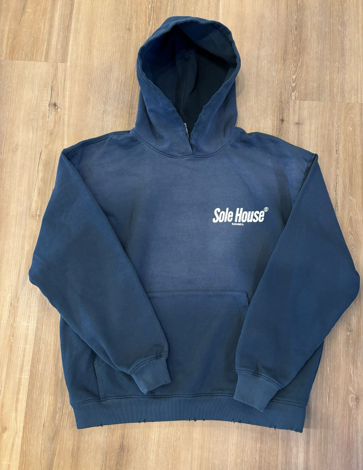 Sole House Premium Faded Blue Hoodie Size Medium Brand New (B)