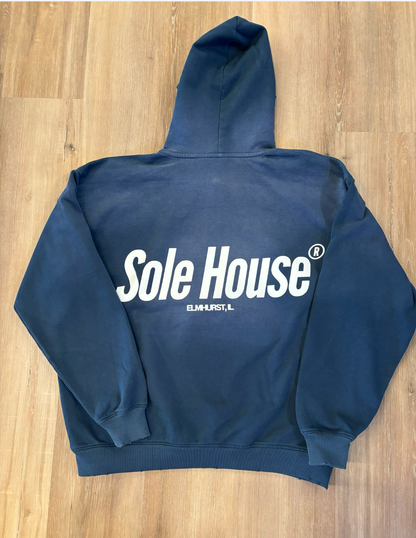 Sole House Premium Faded Blue Hoodie Size Medium Brand New (B)