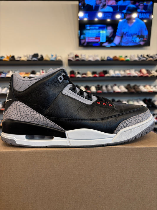 Jordan 3 Black Cement 2024 Size 12 Pre-Owned (No Box)
