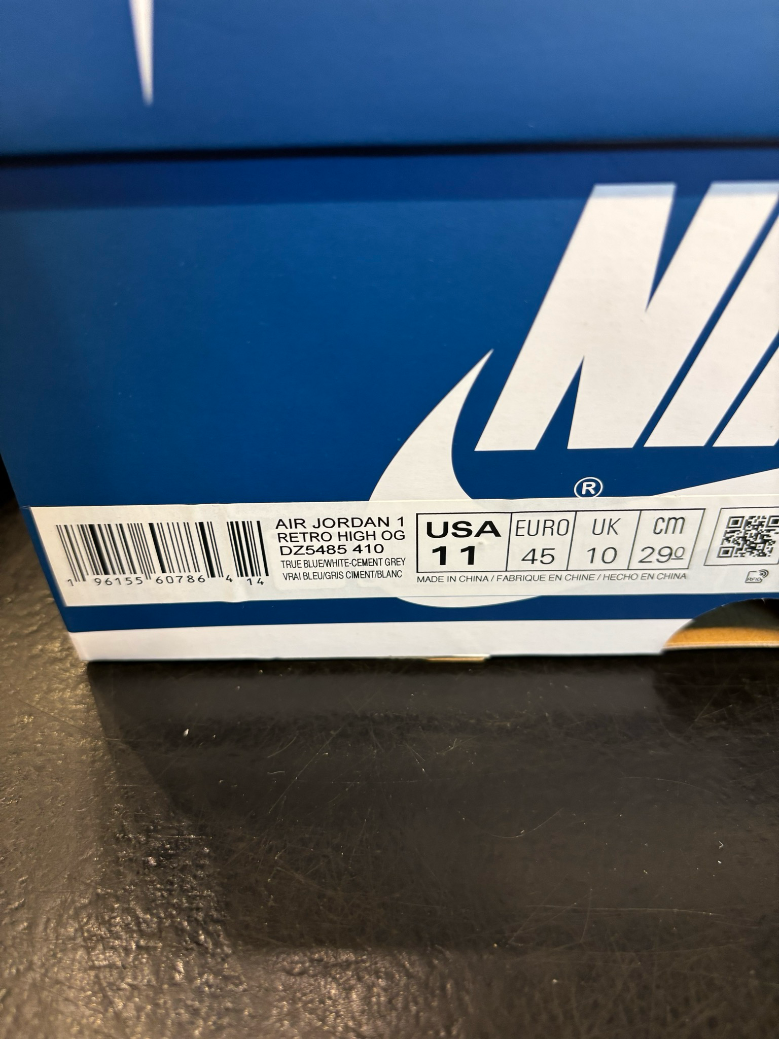 Jordan 1 True Blue Size 11 Pre-Owned