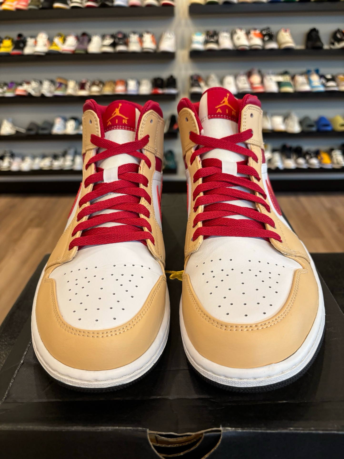 Jordan 1 Mid Cardinal Curry Size 11.5 Pre-Owned