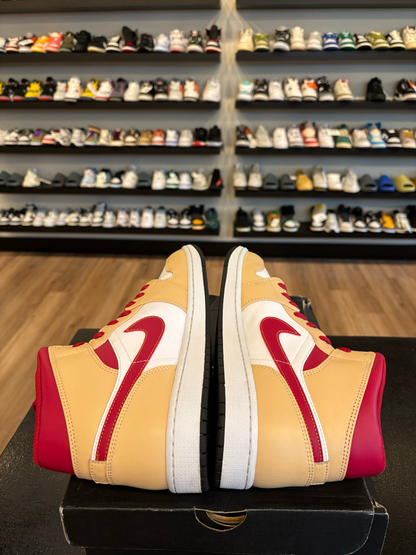 Jordan 1 Mid Cardinal Curry Size 11.5 Pre-Owned