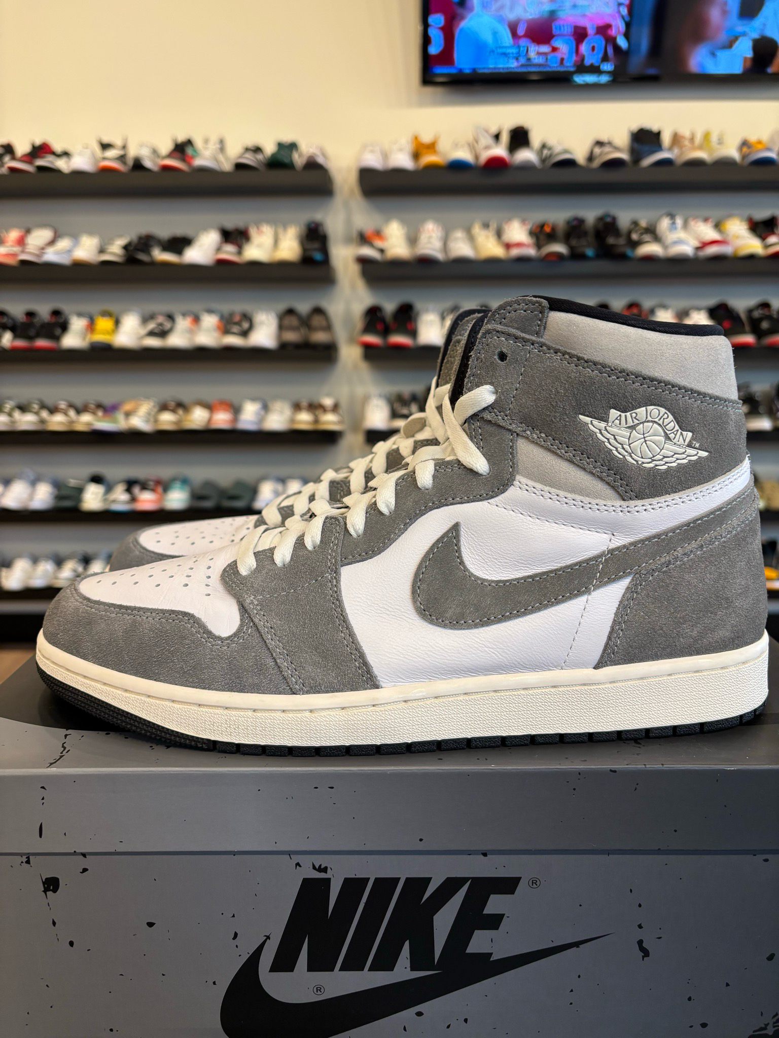 Jordan 1 Washed Black Size 12 Pre-Owned