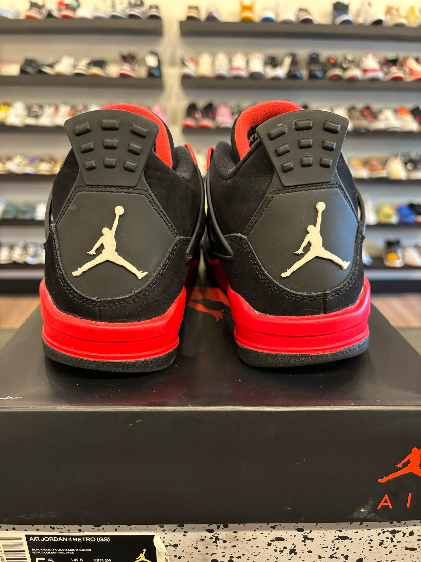 Jordan 4 Red Thunder Size 5.5Y (7W) Pre-Owned