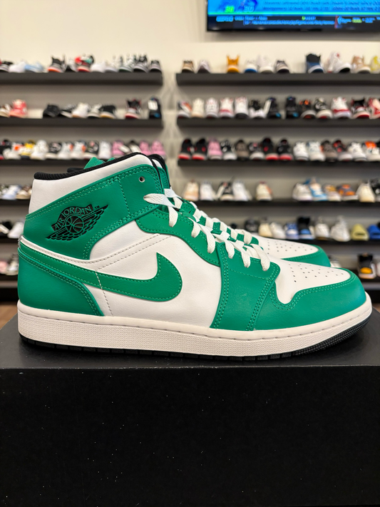 Jordan 1 Mid Lucky Green Size 10.5 Pre-Owned