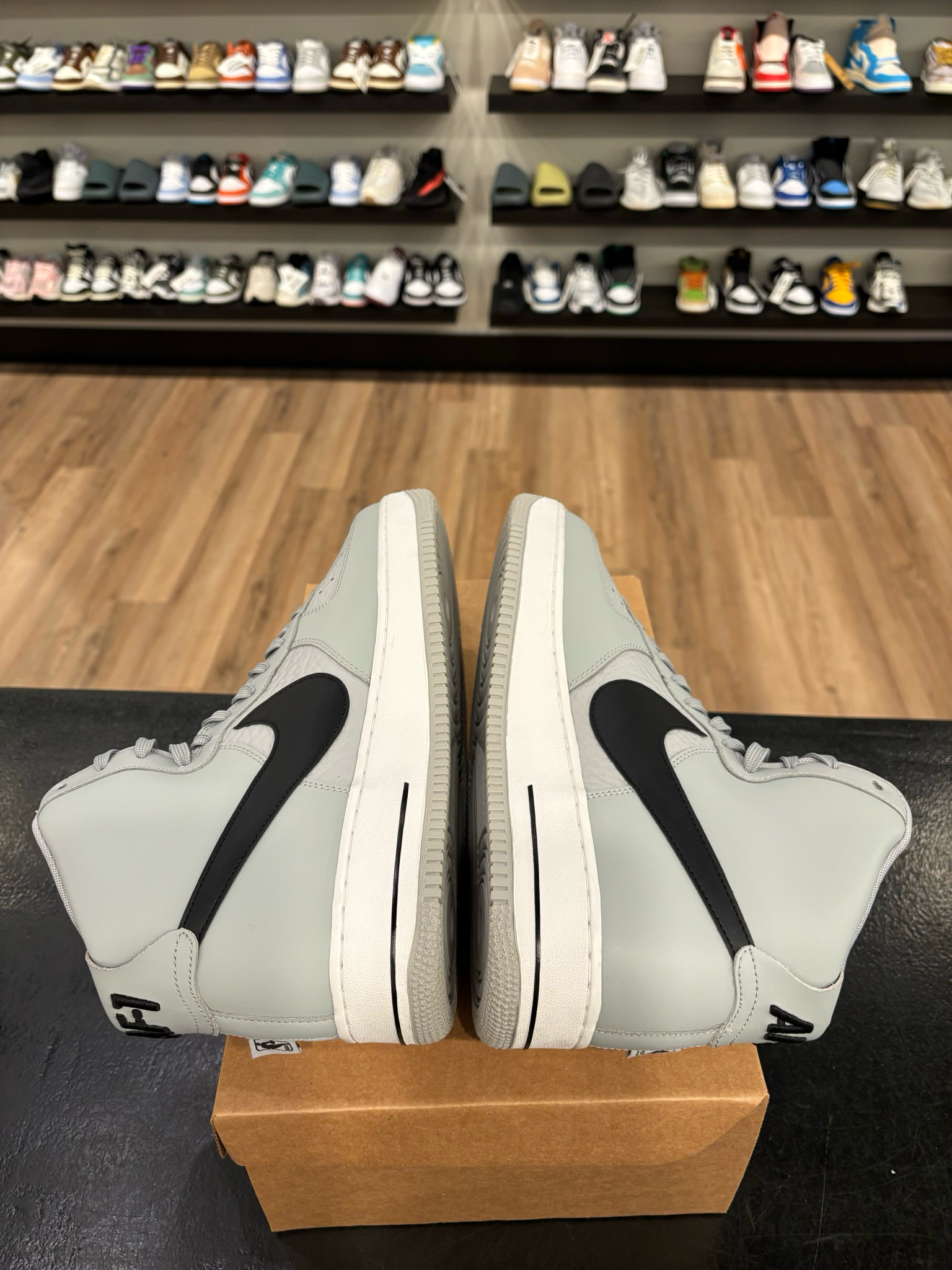 Nike Air Force 1 High NBA Silver Size 12 Pre-Owned (No Box)