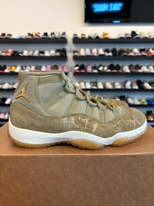 Jordan 11 Neutral Olive Size 6Y (7.5W) Pre-Owned (No Box) (A)